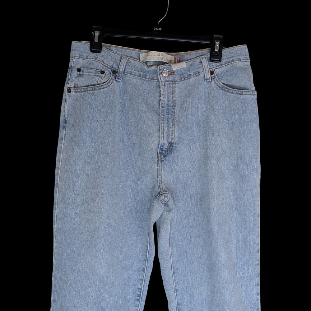Levi's 512 Classic Slim Tapered Jeans Womens 16 M Light Wash High Rise Vintage - Picture 2 of 15
